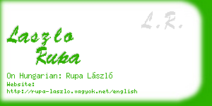 laszlo rupa business card